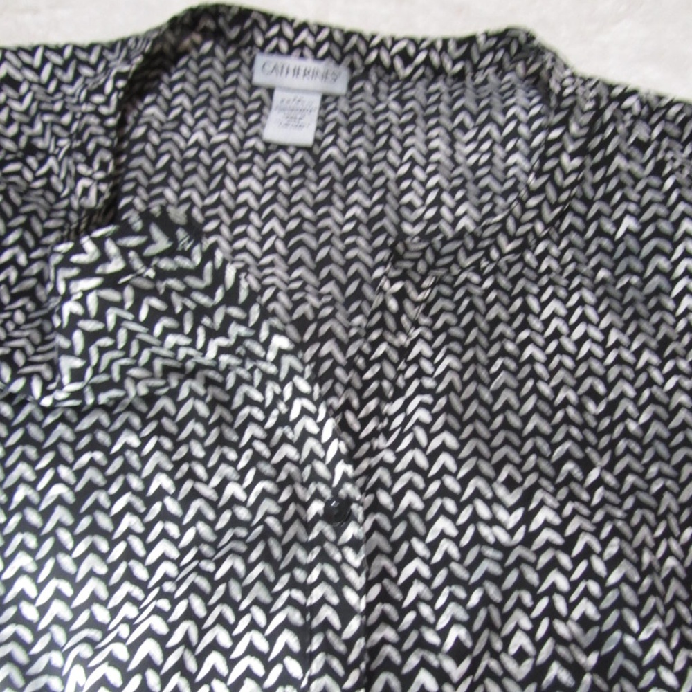 Catherines Button Up Blouse Size 2x - image 1